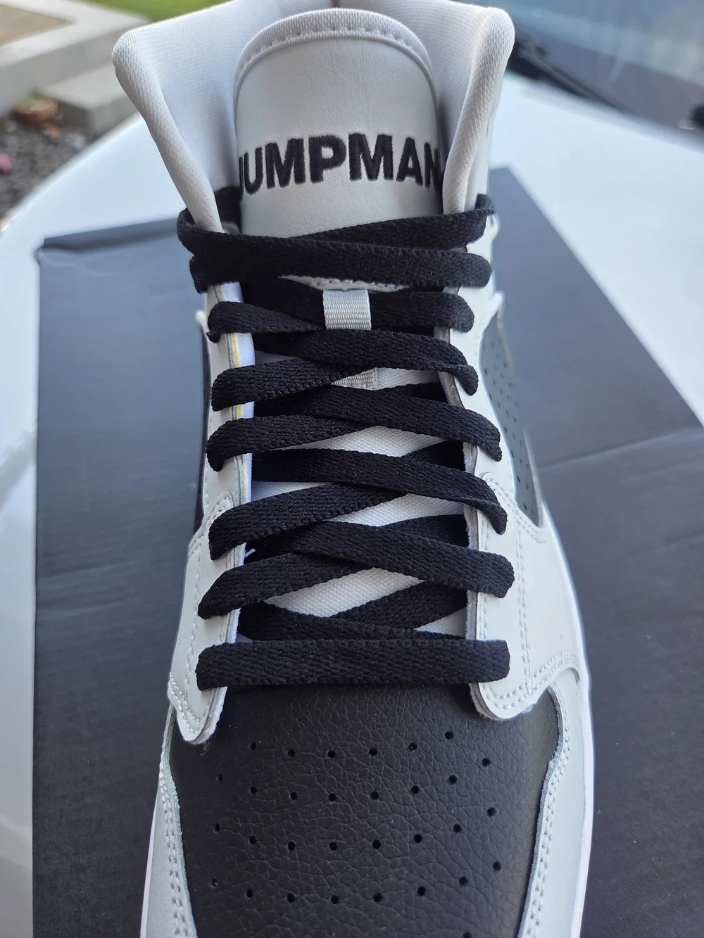 Jordan Black and White Shoe Box with Gold Jumpman